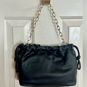 Universal Thread Black Shoulder Bag with Gold Chain